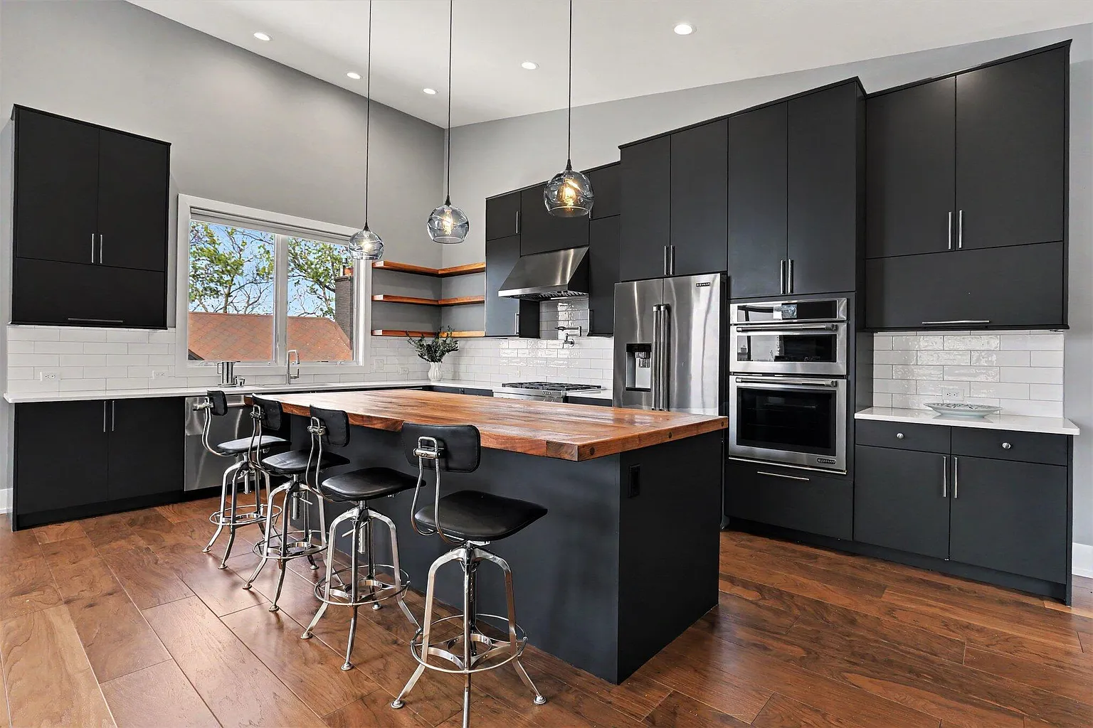 Kitchen in a modern new build, from an EZ Shots shoot